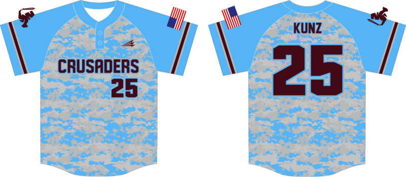 Manhattan Crusaders Custom HexaFlex Baseball Jersey #6C