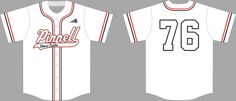 Pinnell Dance Centre Custom Hexaflex Baseball Jersey #5