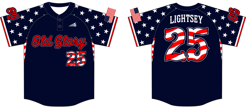 Old Glory Custom HexaFlex Baseball Jersey Design #1C