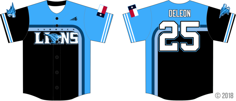 Lubbock Lions Custom HexaFlex Baseball Jersey #4B