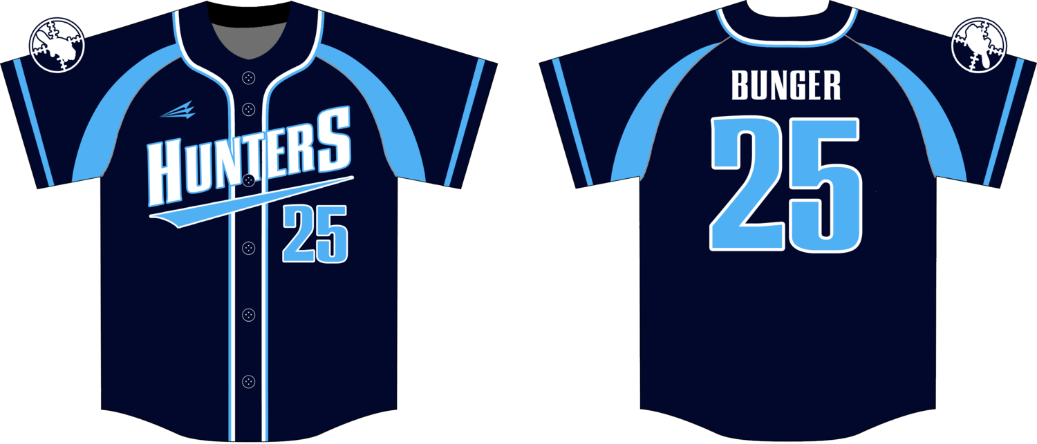 Burlington Hunters Custom NanoDri Baseball Jersey Design #3C