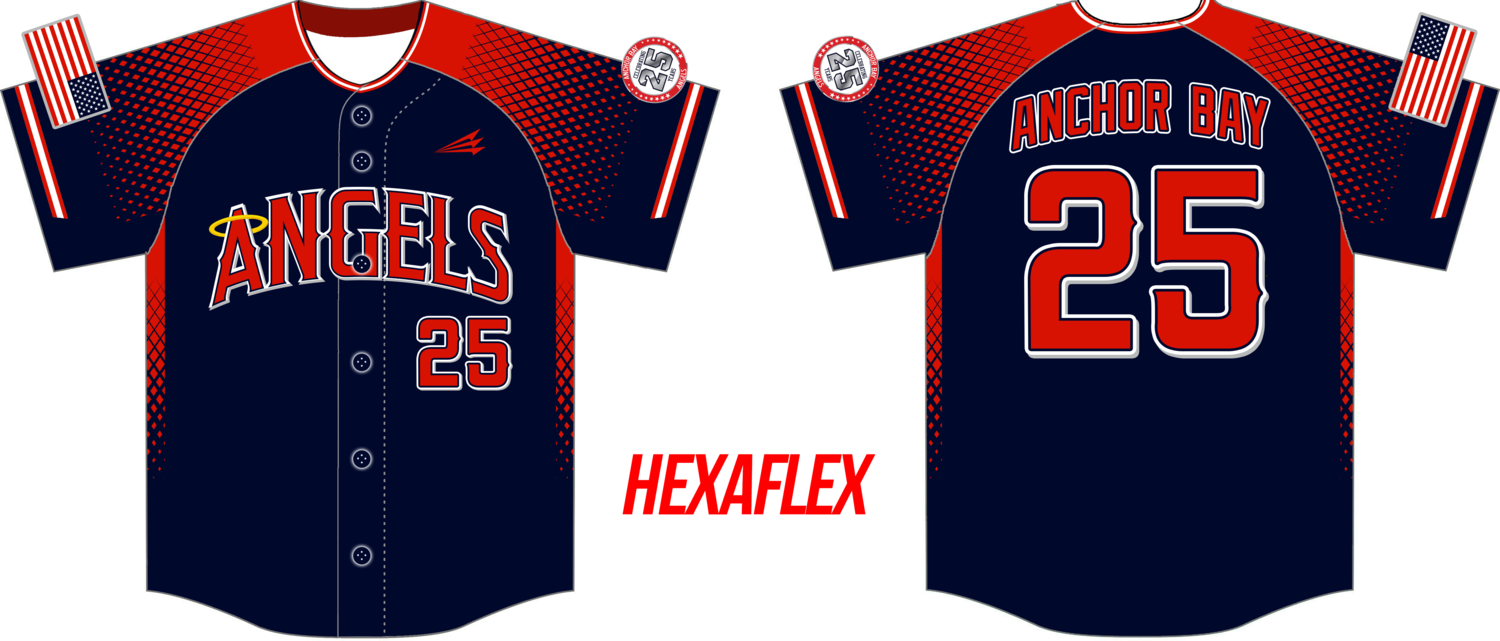 Anchor Bay Angels Custom Hexaflex Baseball Jersey #36B