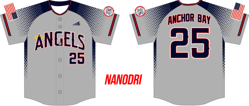 Anchor Bay Angels Custom Nanodri Baseball Jersey #36D