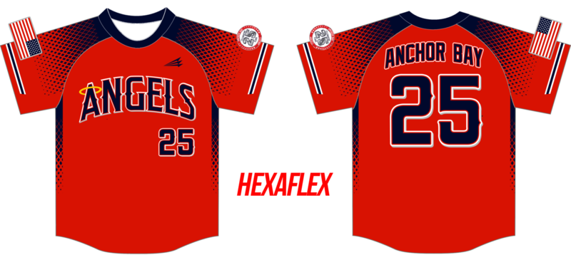 Anchor Bay Angels Custom Hexaflex Baseball Jersey #36F