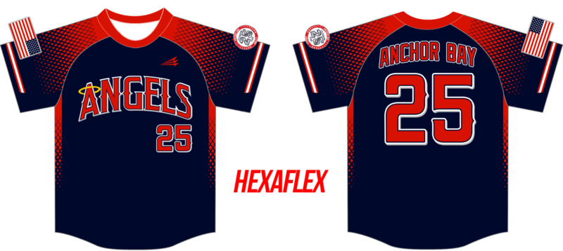 Anchor Bay Angels Custom Hexaflex Baseball Jersey #36G