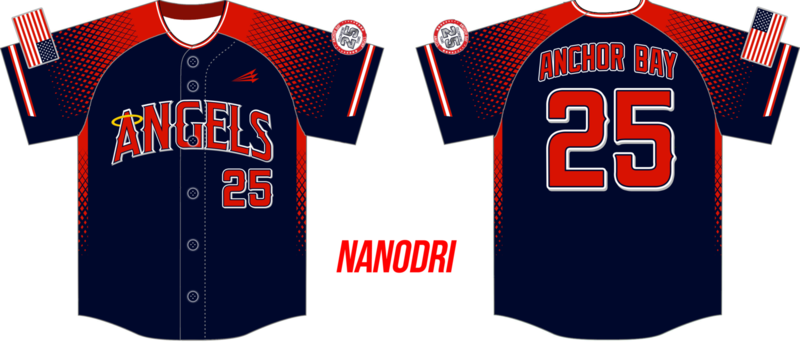 Anchor Bay Angels Custom Nanodri Baseball Jersey #36H