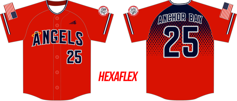Anchor Bay Angels Custom Hexaflex Baseball Jersey #37B