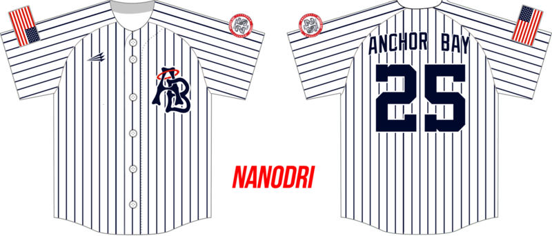 Anchor Bay Angels Custom Nanodri Baseball Jersey #41