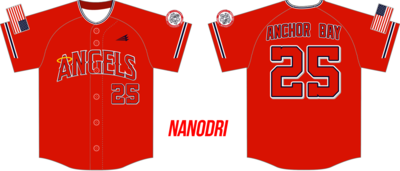 Anchor Bay Angels Custom Nanodri Baseball Jersey #42