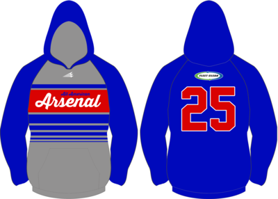 All American Arsenal Baseball Custom Vulcan Hoodie #VH3