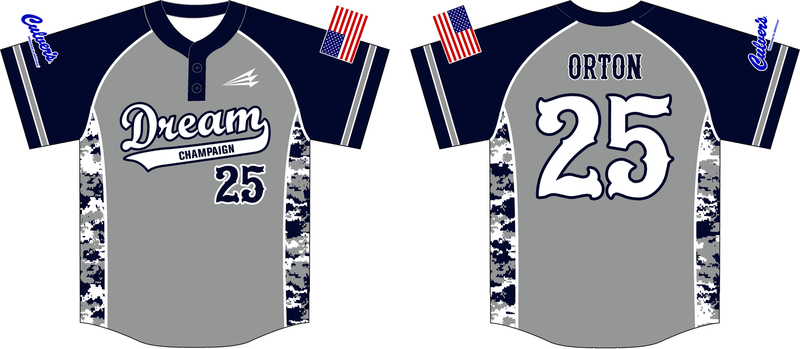 Champaign Dream Custom HexaFlex Baseball Jersey Design #J4B