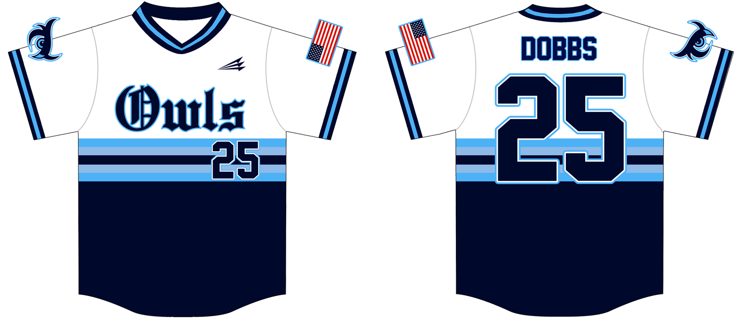 Owls (Dobbs) Custom Hexaflex Baseball Jersey #J1B