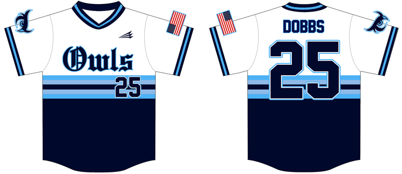 Owls (Dobbs) Custom Hexaflex Baseball Jersey #J1B