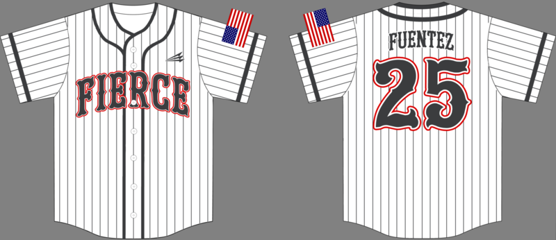 Fierce Baseball Custom NanoDri Baseball Jersey #J3