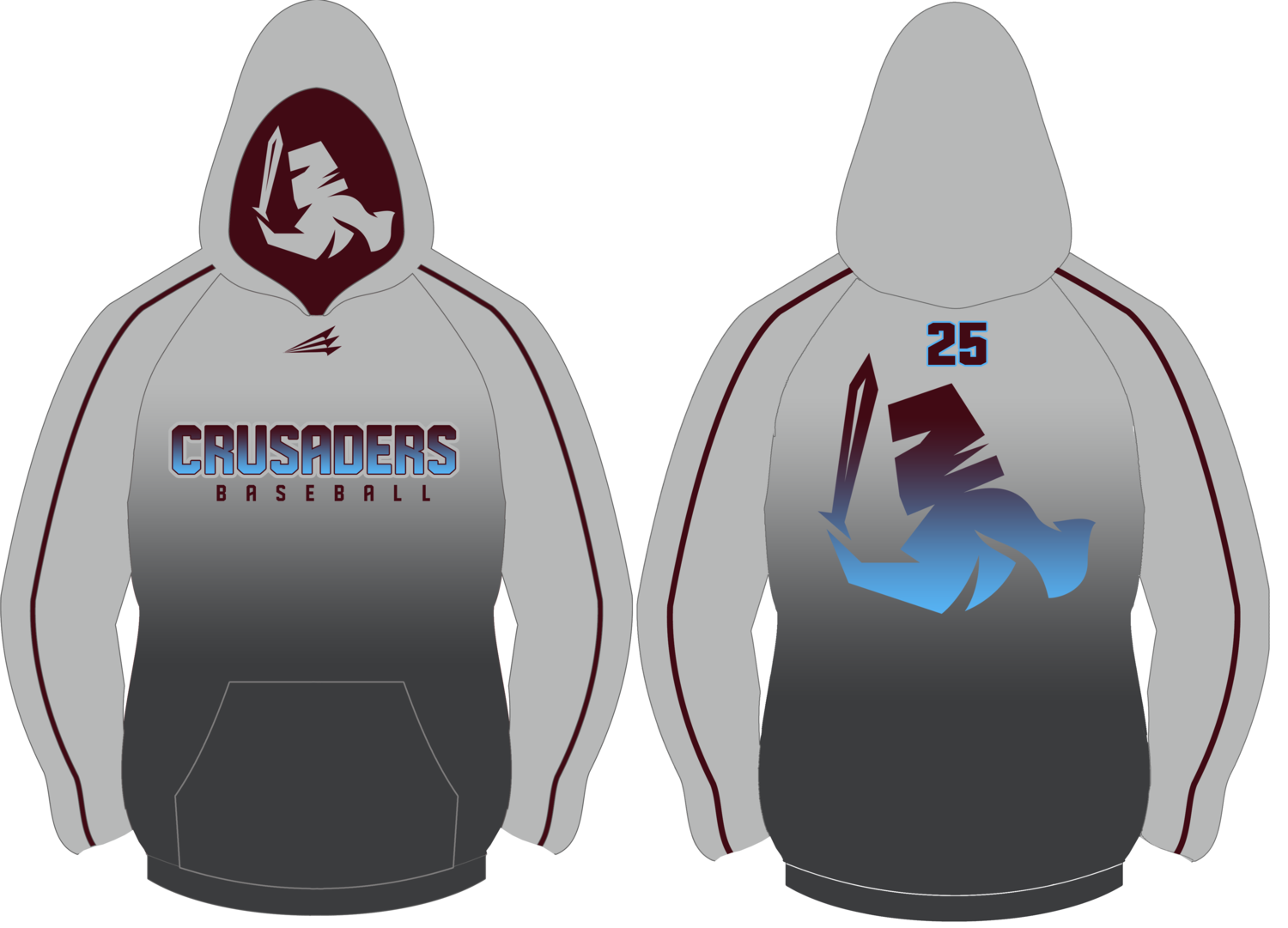 Manhattan Crusaders Baseball Vulcan Hoodie #VH2B