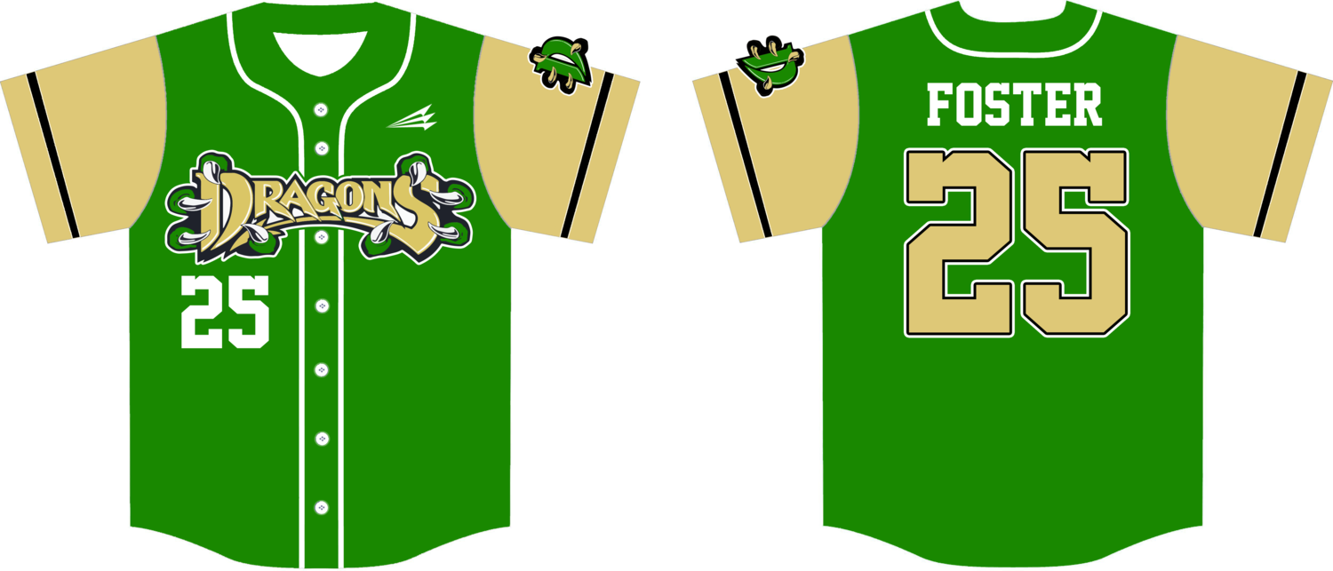 Derby Dragons Custom HexaFlex Baseball Jersey #J5b