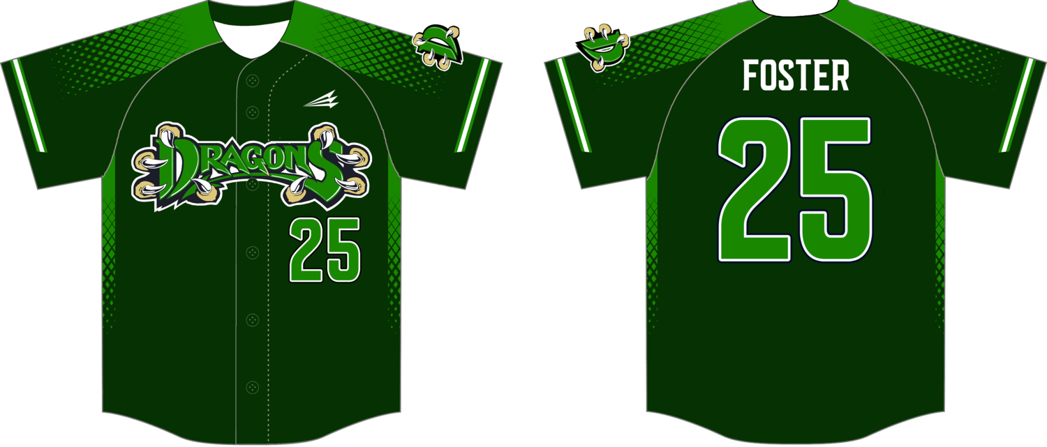 Derby Dragons Custom HexaFlex Baseball Jersey #J7f