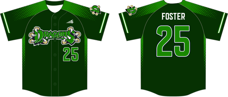 Derby Dragons Custom HexaFlex Baseball Jersey #J7f