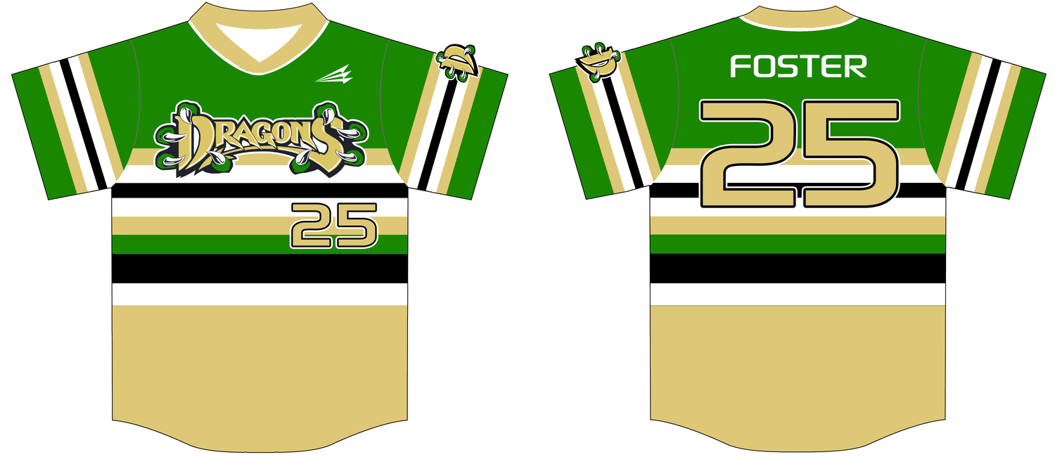 Derby Dragons Custom HexaFlex Baseball Jersey #J8d