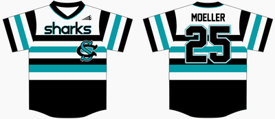 Columbus Sharks Custom NanoDri Baseball Jersey #J2C