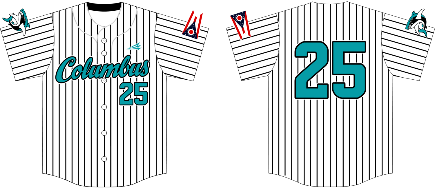 Columbus Sharks Custom NanoDri Baseball Jersey #J5B