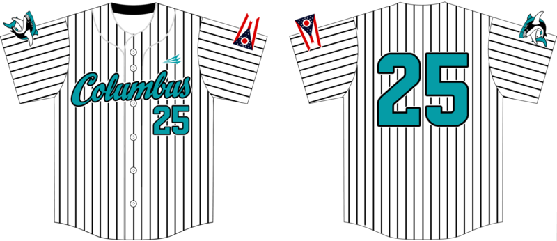 Columbus Sharks Custom NanoDri Baseball Jersey #J5B