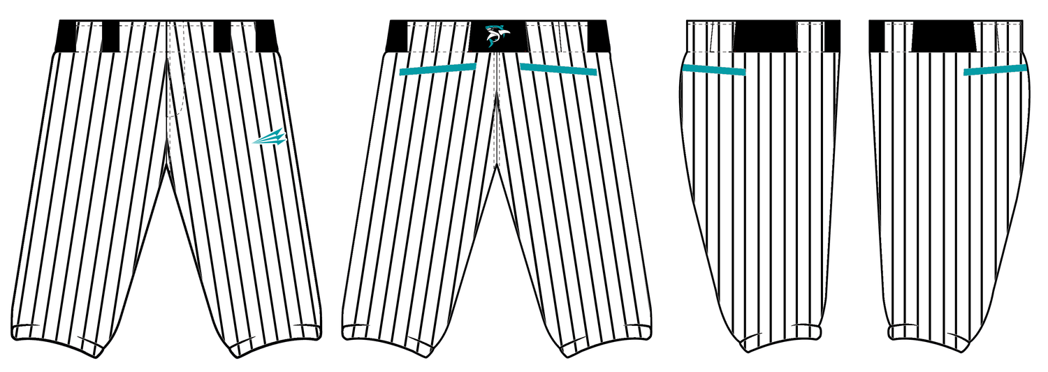 Columbus Sharks Custom Stacheman Elite Knicker Baseball Pant #BP5A