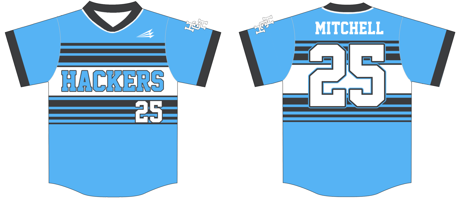 Hub City Hackers Custom HexaFlex Baseball Jersey #J11b