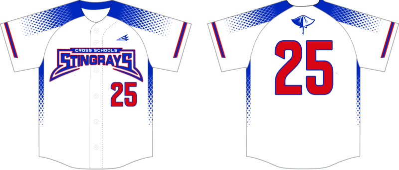 Cross Stingrays Custom HexaFlex Baseball Jersey #J4