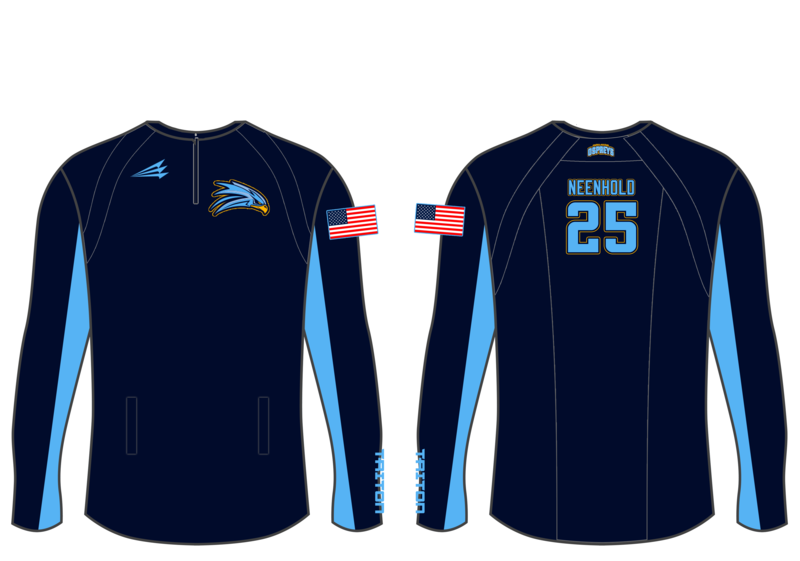 South Jersey Ospreys Baseball Custom Long Sleeve Clutch Cage Jacket #CC2
