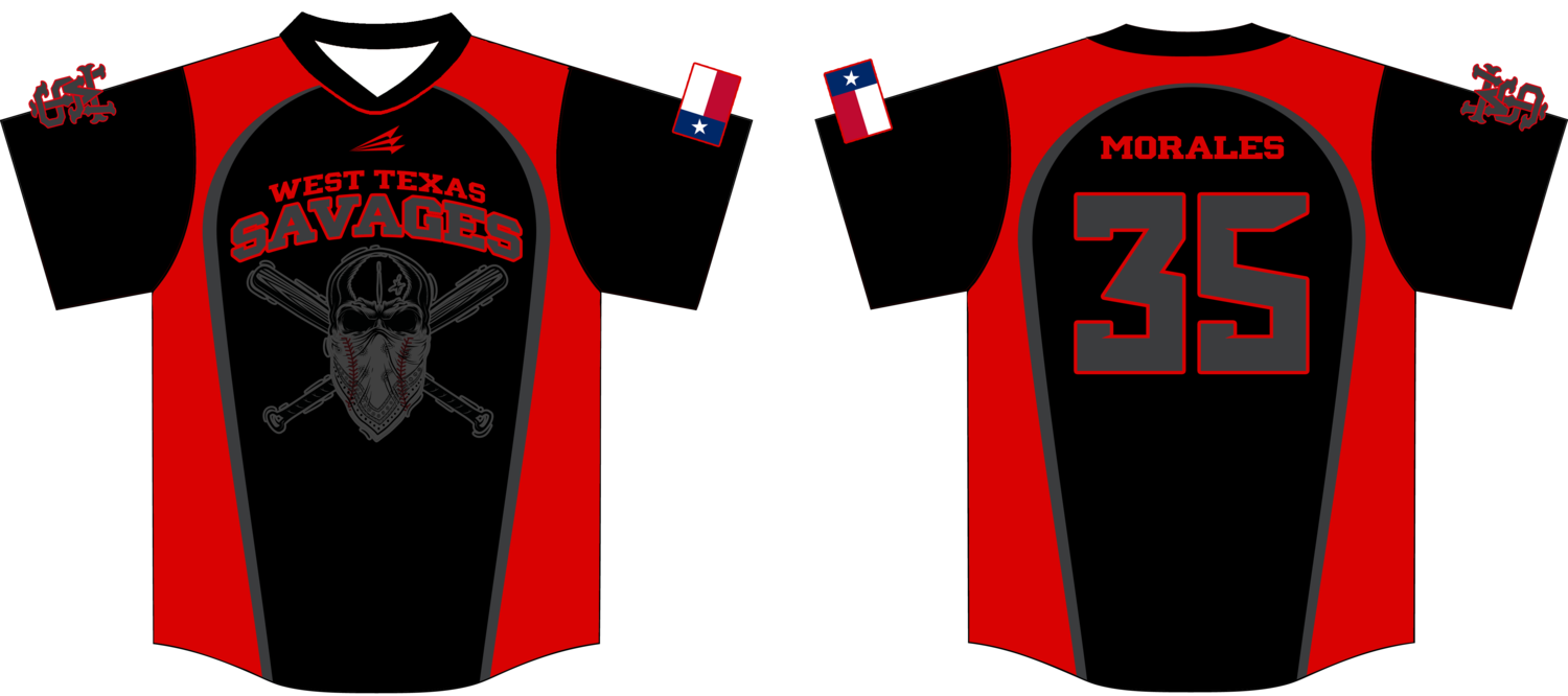 West Texas Savages Custom HexaFlex Baseball Jersey #J4B