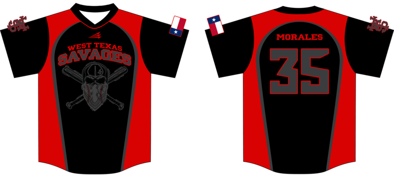 West Texas Savages Custom HexaFlex Baseball Jersey #J4B