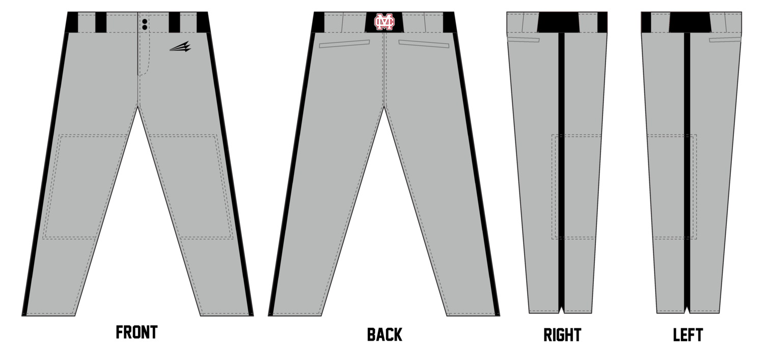 MC Bulldogs Custom Stacheman Elite Long Baseball Pants  #BP4