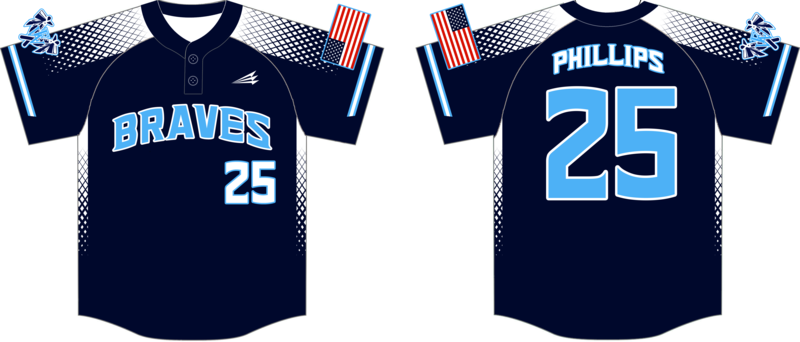 EWA Braves Custom Hexaflex Baseball Jersey #J8D