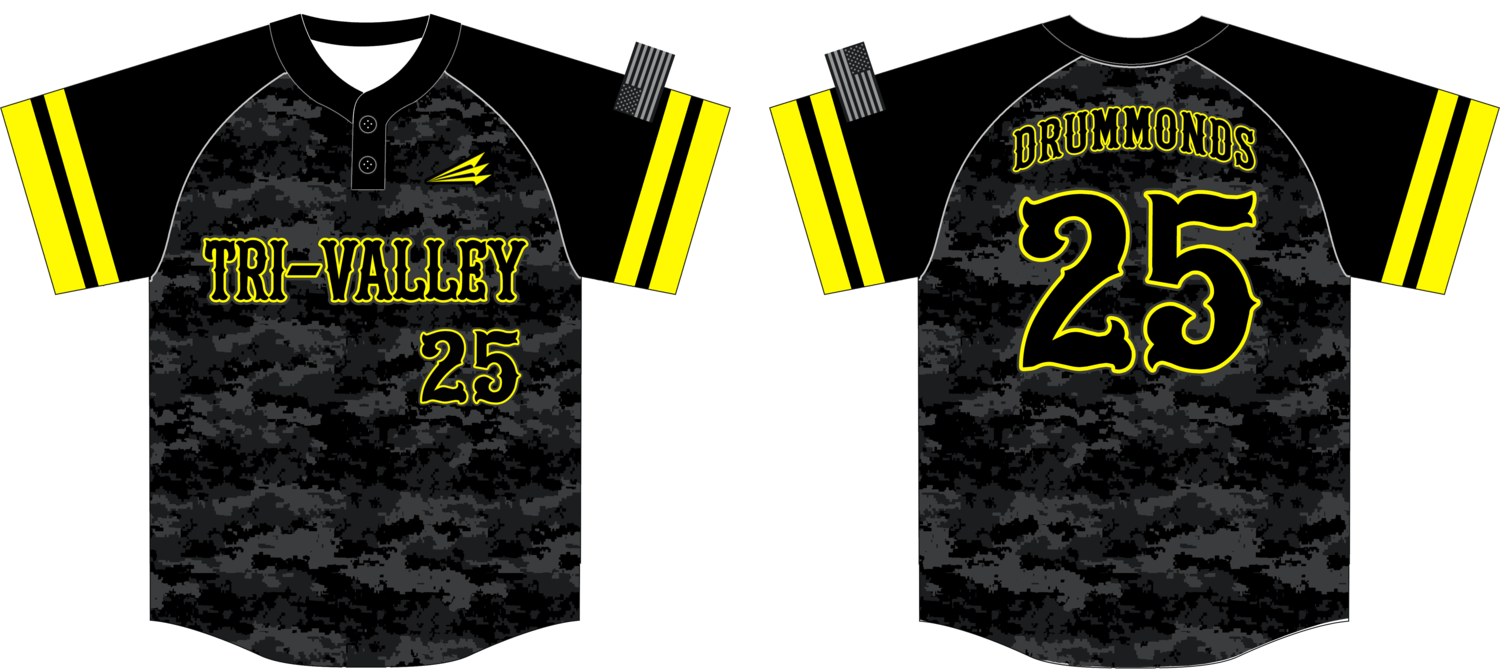 Tri-Valley Dawgs Gold Custom Nanodri Baseball Jersey #J3