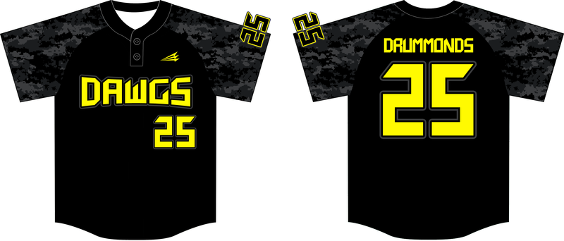 Tri-Valley Dawgs Gold Custom Nanodri Baseball Jersey #J4B