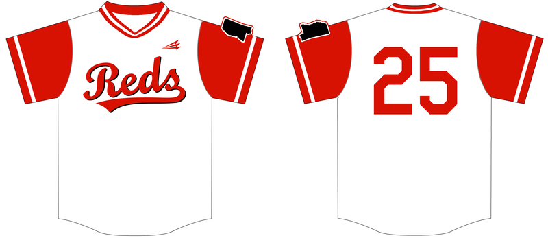 CBA Reds Custom Nanodri Baseball Jersey #J4B