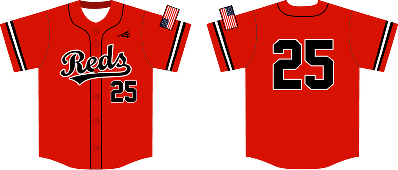 CBA Reds Custom Nanodri Baseball Jersey #J5