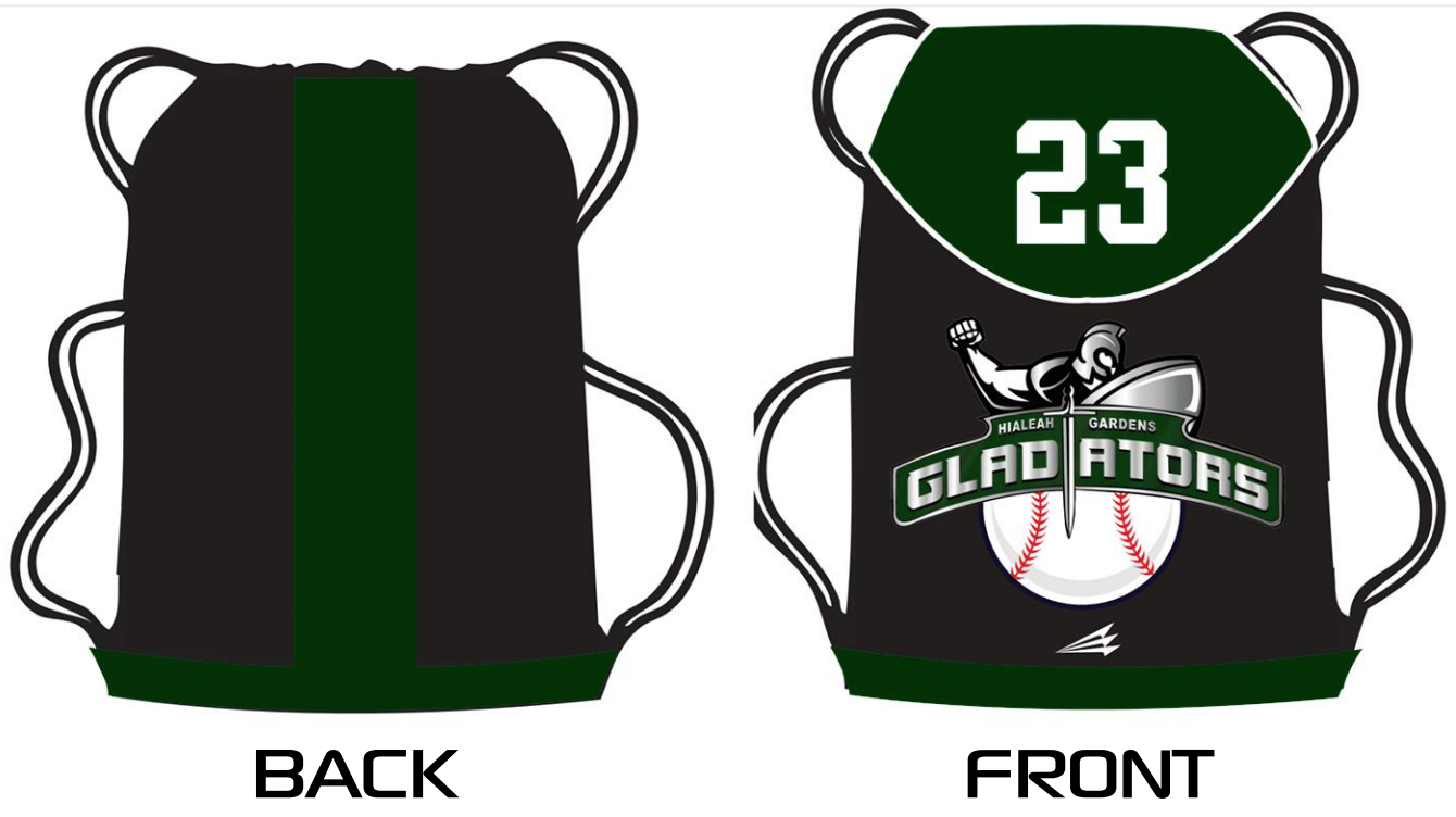 Hialeah Gardens Gladiators Custom Drawstring Bag