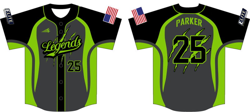 Legends Baseball Club Custom HexaFlex Jersey #J3d