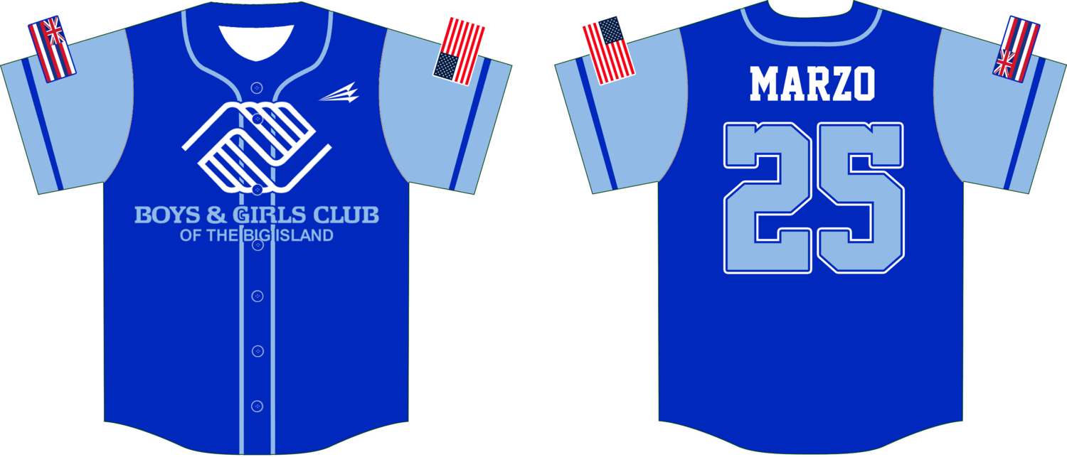 Hilo Boys and Girls Club Custom HexaFlex Baseball Jersey #J1b
