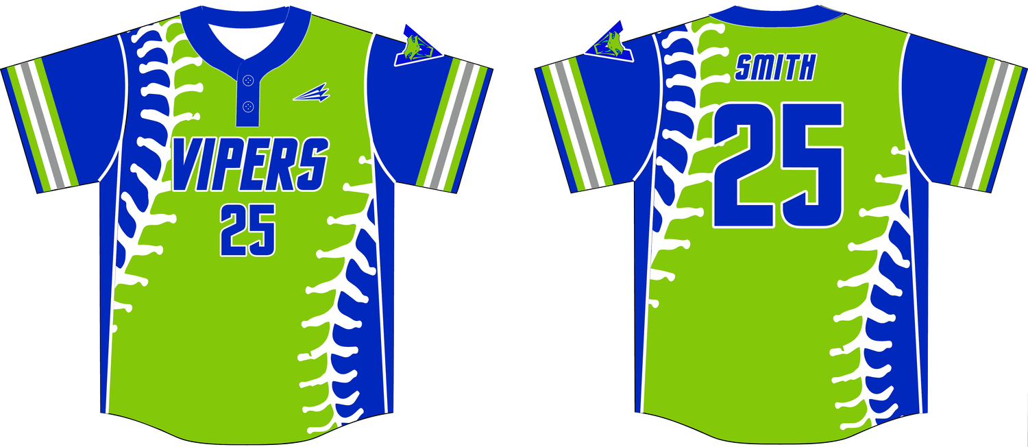 Vipers (Shirk) Custom HexaFlex Baseball Jersey #J8