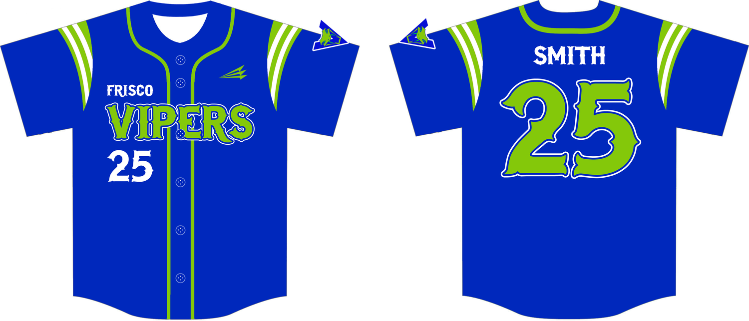 Vipers (Shirk) Custom HexaFlex Baseball Jersey #J11