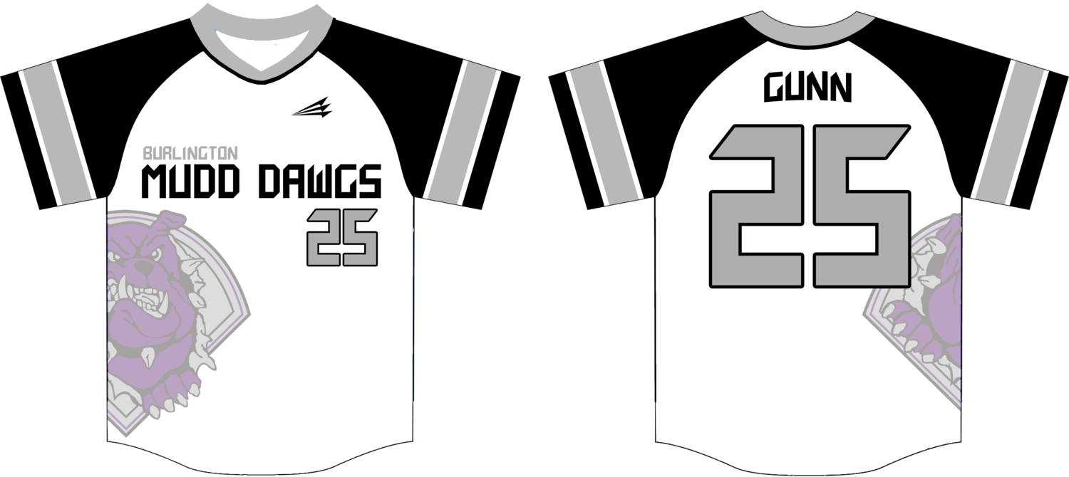 Burlington Mudd Dawgs Custom HexaFlex Baseball Jersey #J13c