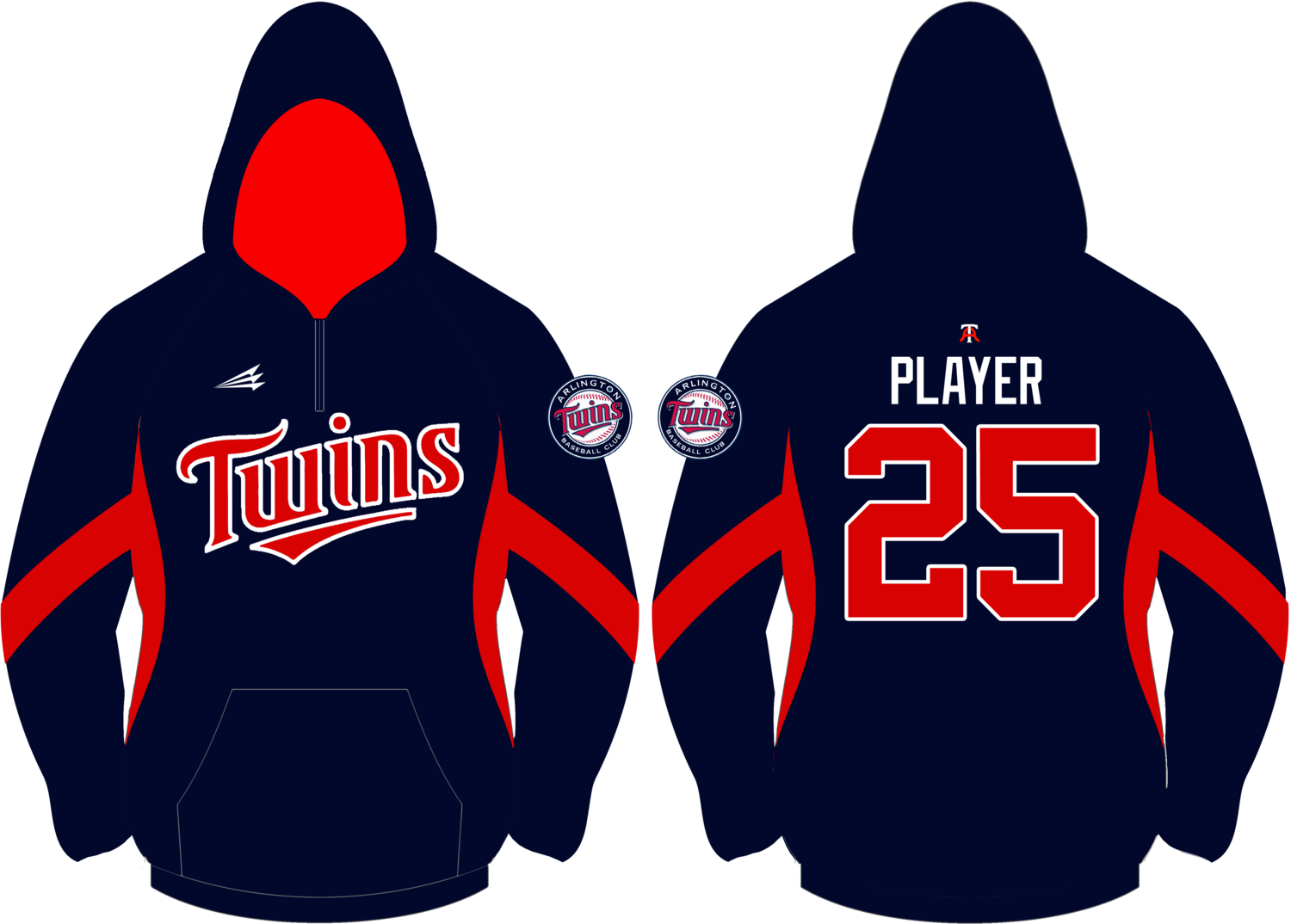 Arlington Twins Custom Vulcan Hoodie #VH2B