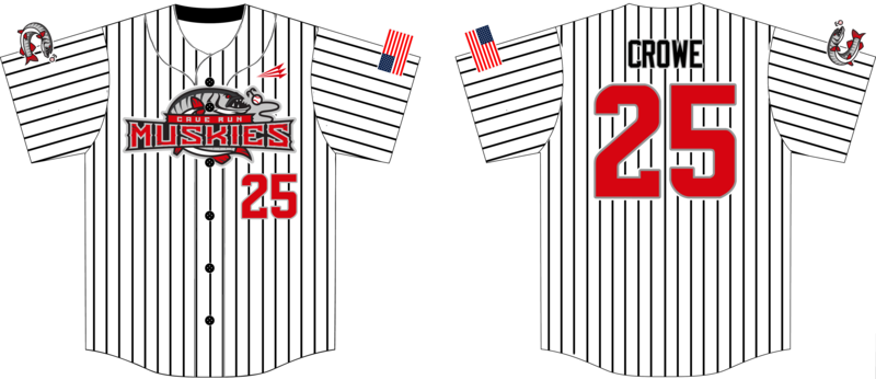 Cave Run Muskies Custom HexaFlex Baseball Jersey Design #J1