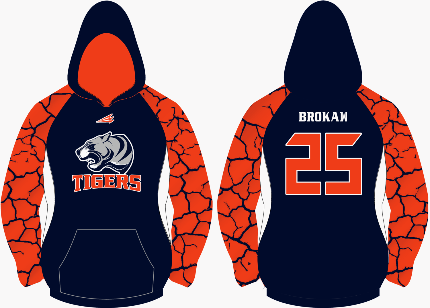 Tiger Travel Baseball Custom Winterized Vulcan Hoodie #VH1