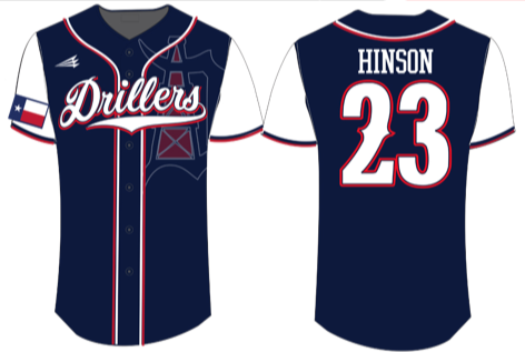 Alamo Drillers Custom HexaFlex Baseball Jersey #J1