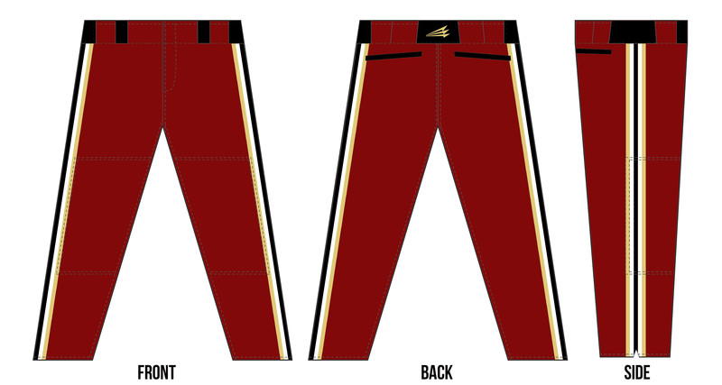 GameTime Warriors Baseball Custom Long Pants Design #BP3