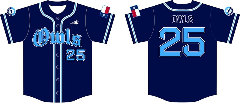 Texas Owls Custom Baseball Jersey #1